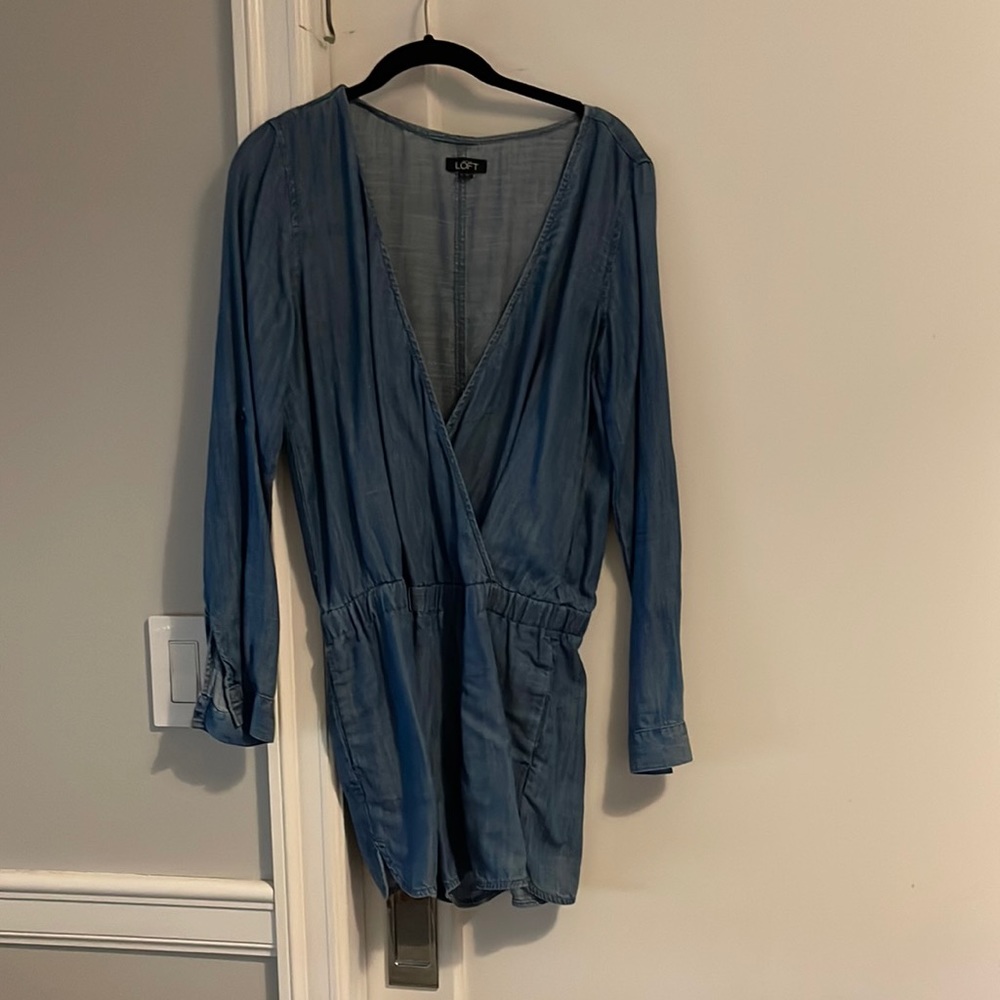 LOFT chambray romper